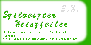 szilveszter weiszfeiler business card